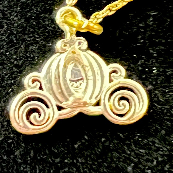 Disney Princess Cinderella Charm Pendant 18” Silver-Toned Necklace - Picture 4 of 9